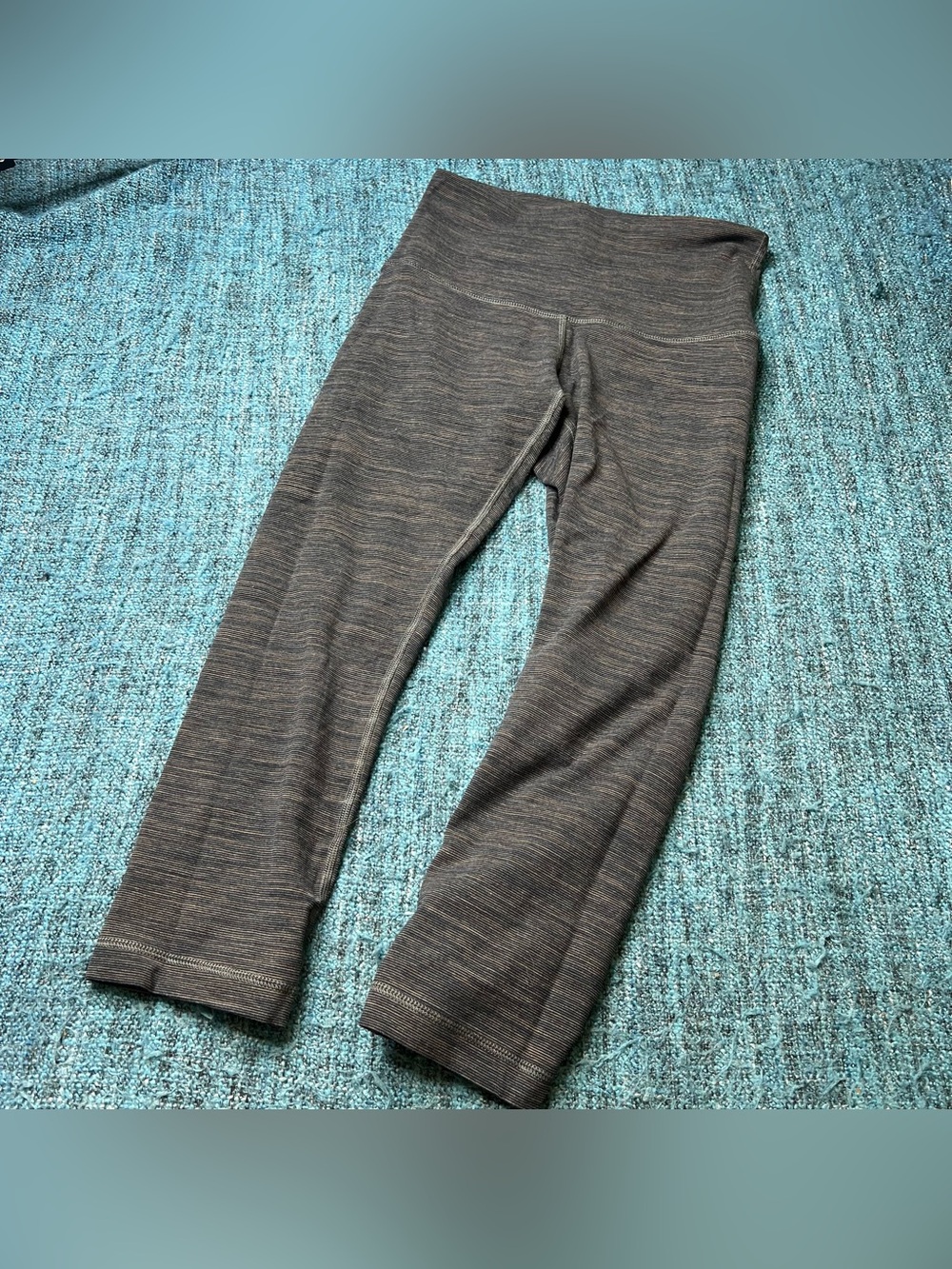 Lululemon Wunder Under High Rise Cropped Leggings Heathered Gray Women's 6